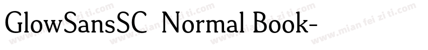 GlowSansSC  Normal Book字体转换
